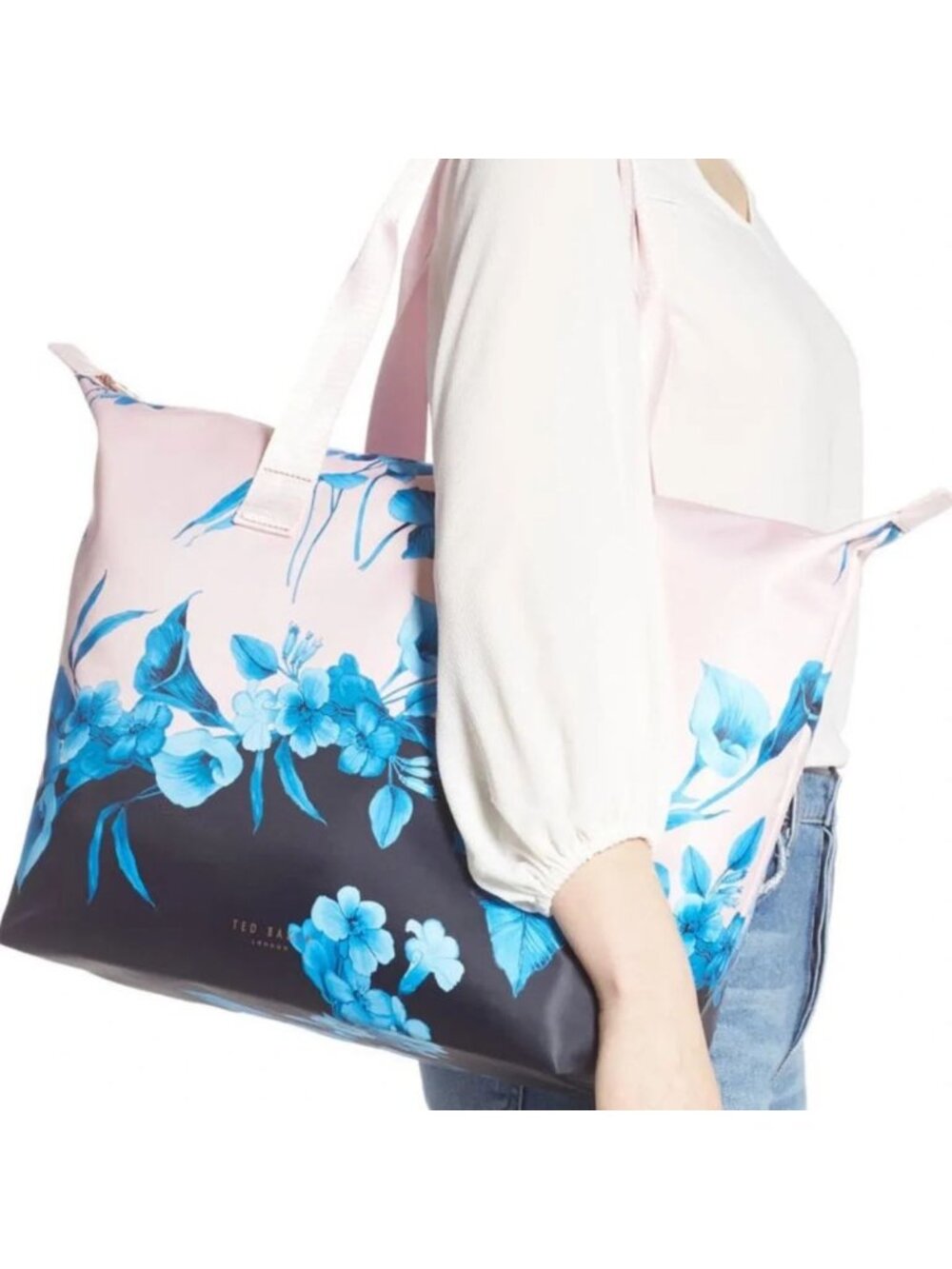 Ted Baker Pink Fantasia Foldaway Shopper Tote One Size 57222